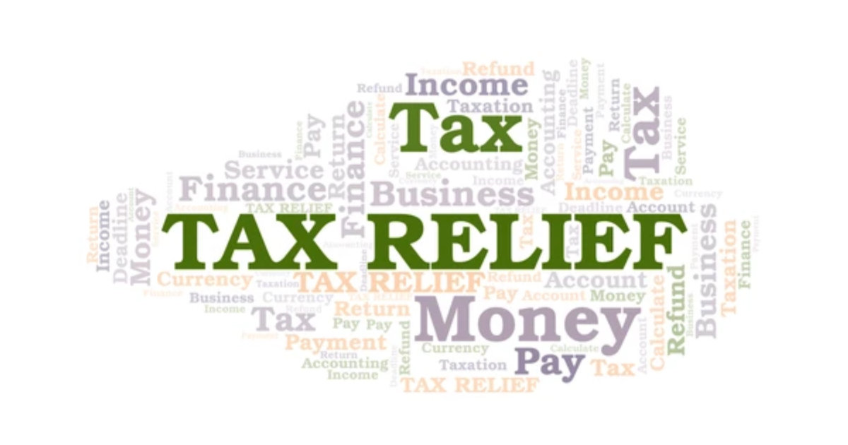 Tax relied word cloud image